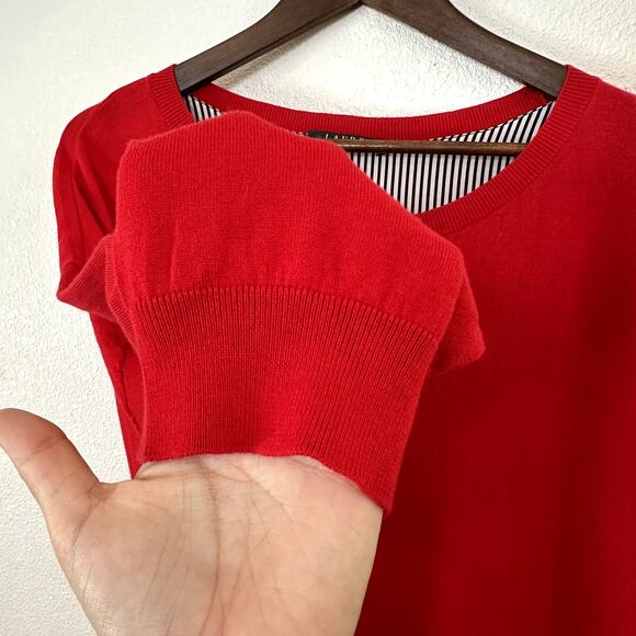 LAUREN RALPH LAUREN Twofer Sweater Size 14 Preppy Classic Business Casual Chic - Picture 3 of 10